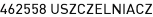462558 USZCZELNIACZ